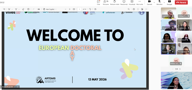 The European University Alliance ARTEMIS organized the first edition of the EU-ARTEMIS Doctoral Day, bringing together over 120 doctoral students from partner universities