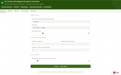 The EU Carbon & Ecological Footprint Calculator