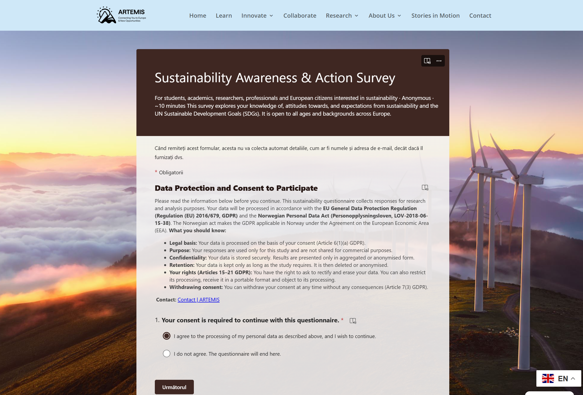 The Sustainability Awareness & Action Survey